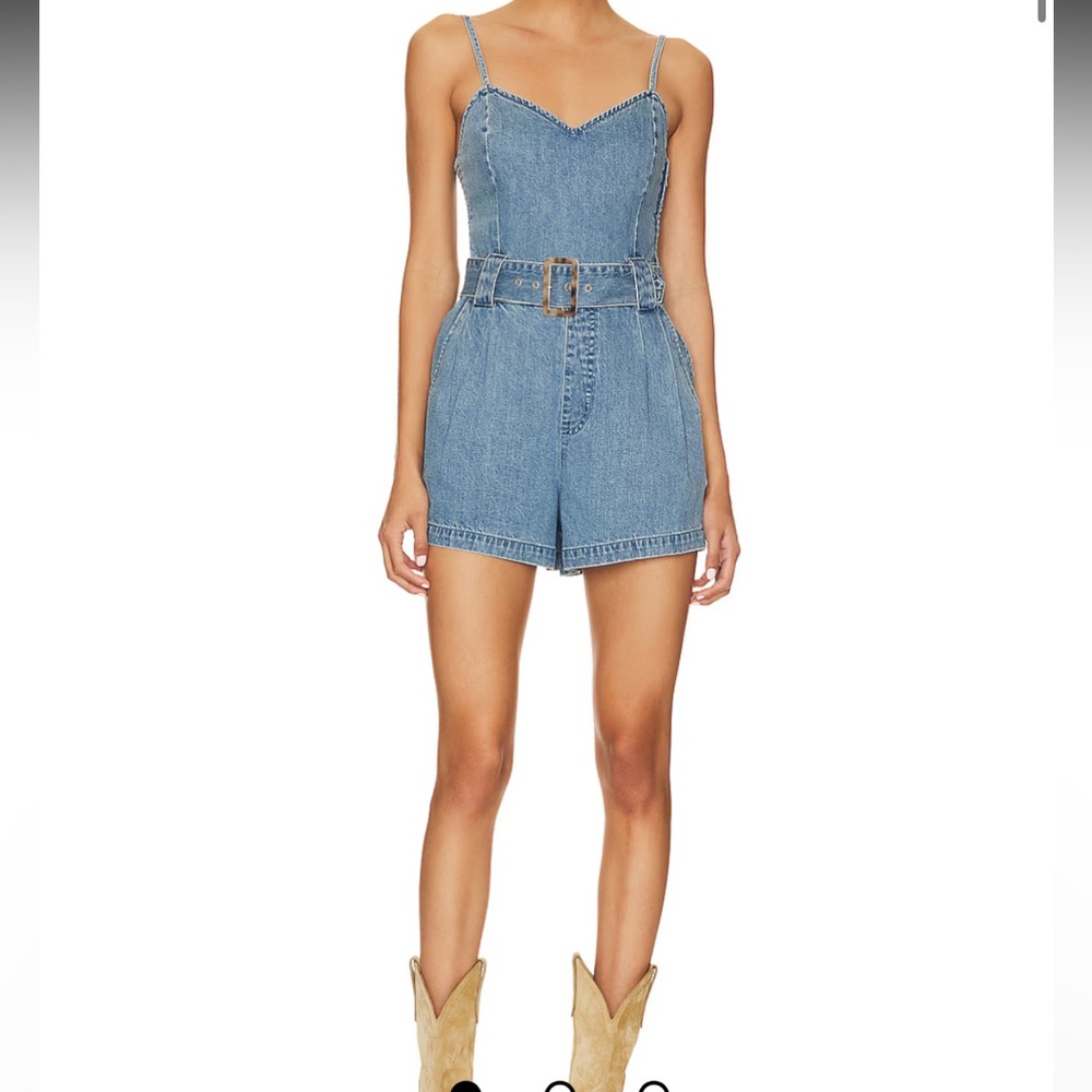 Show me your MuMu- Sloane Romper in Dusk Blue- NWT.